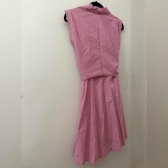 Neiman Marcus Red and White Striped Dress - small a 100% cotton - button up - Picture 6 of 6